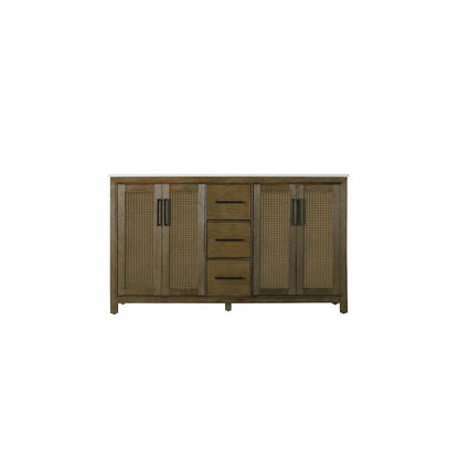 60 Inch Double Bathroom Vanity In Hazel Oak