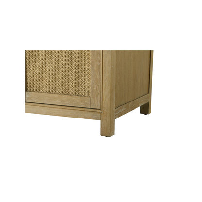 60 Inch Double Bathroom Vanity In Linen Oak