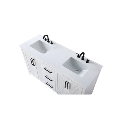 60 Inch Double Bathroom Vanity In White