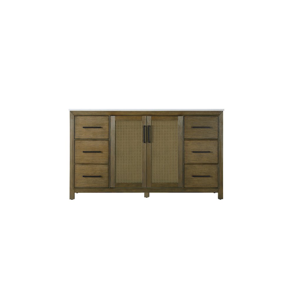 60 Inch Single Bathroom Vanity In Hazel Oak