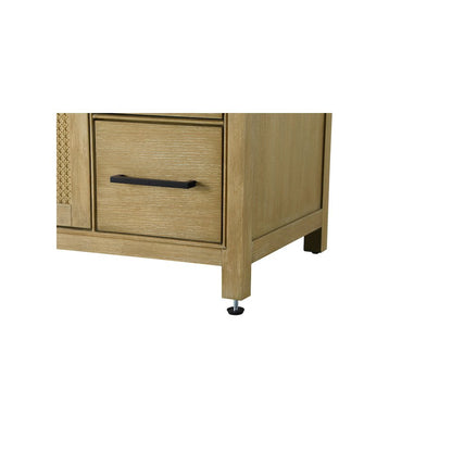 60 Inch Single Bathroom Vanity In Linen Oak