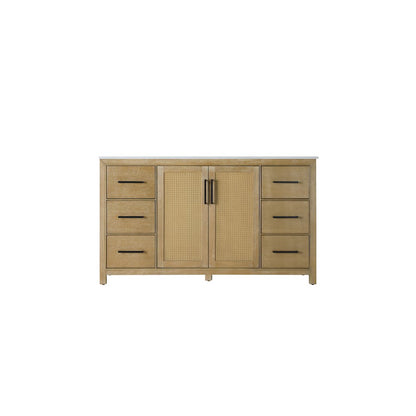 60 Inch Single Bathroom Vanity In Linen Oak