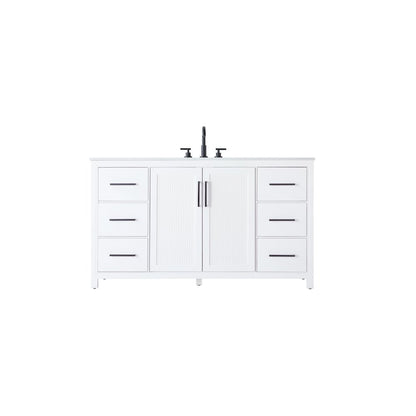 60 Inch Single Bathroom Vanity In White