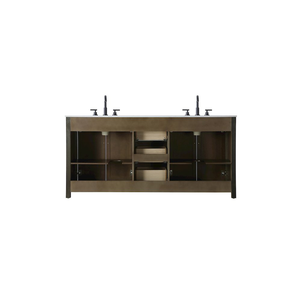 72 Inch Double Bathroom Vanity In Chocolate Oak