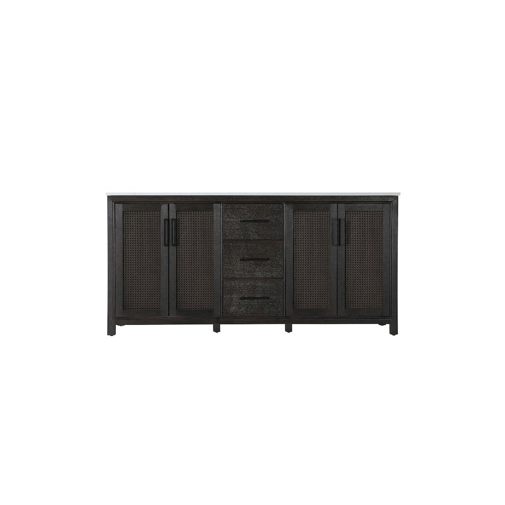 72 Inch Double Bathroom Vanity In Chocolate Oak