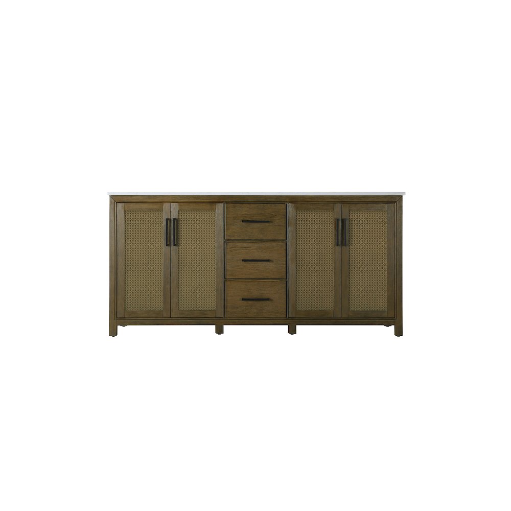 72  Inch Double Bathroom Vanity In Hazel Oak