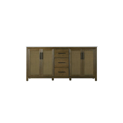 72  Inch Double Bathroom Vanity In Hazel Oak