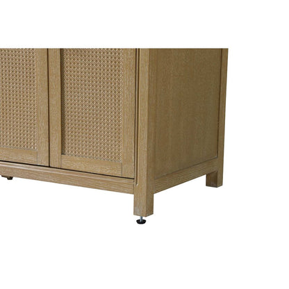 72  Inch Double Bathroom Vanity In Linen Oak