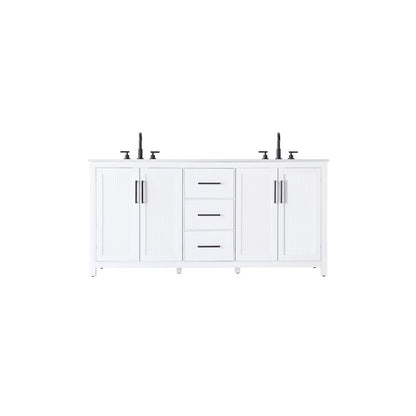 72 Inch Double Bathroom Vanity In White
