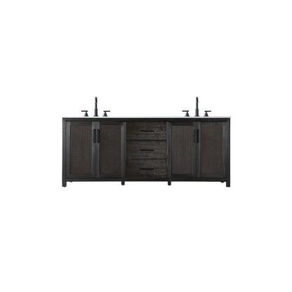 84 Inch Double Bathroom Vanity In Chocolate Oak