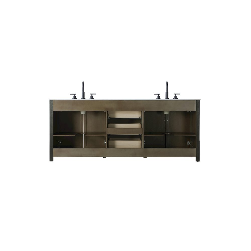 84 Inch Double Bathroom Vanity In Chocolate Oak