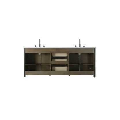 84 Inch Double Bathroom Vanity In Chocolate Oak