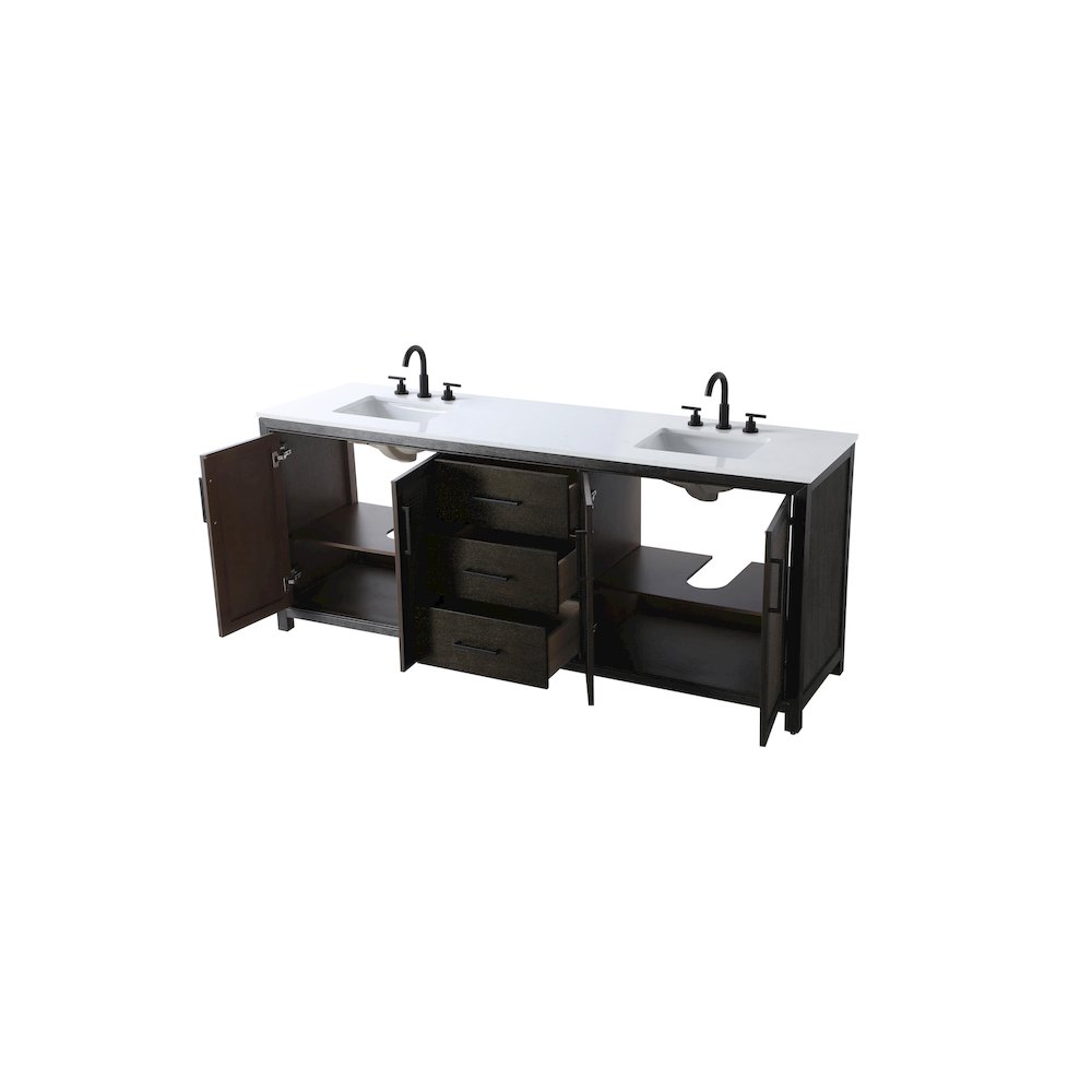 84 Inch Double Bathroom Vanity In Chocolate Oak