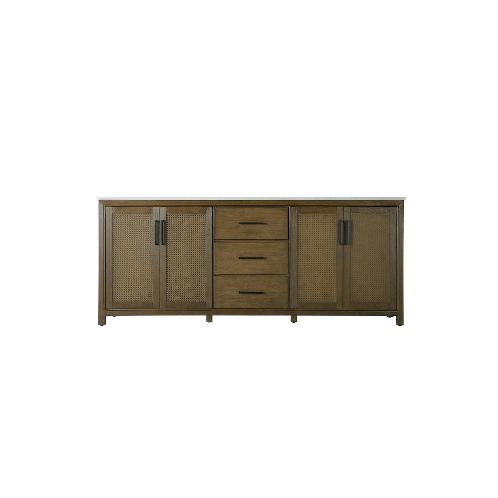 84 Inch Double Bathroom Vanity In Hazel Oak