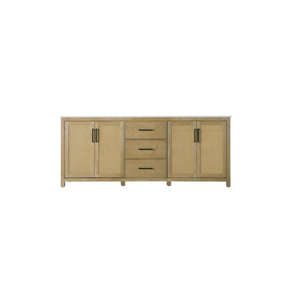 84 Inch Double Bathroom Vanity In Linen Oak