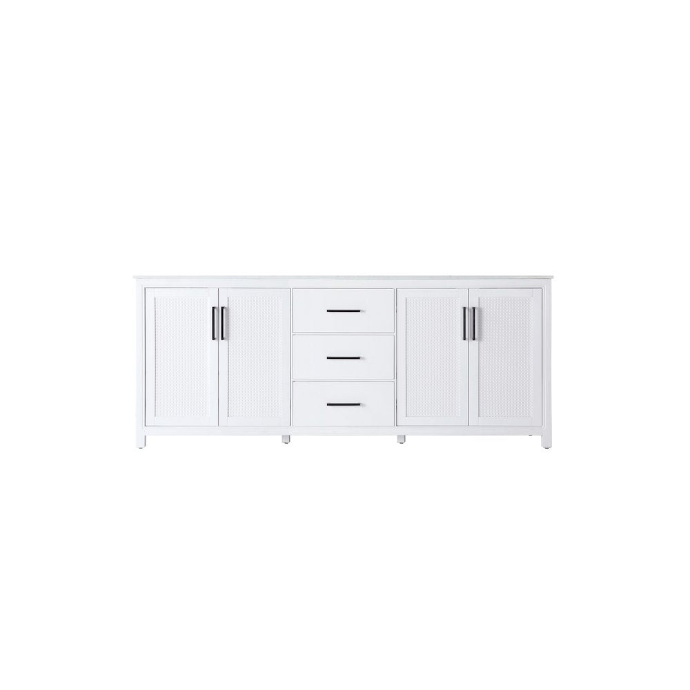 84 Inch Double Bathroom Vanity In White