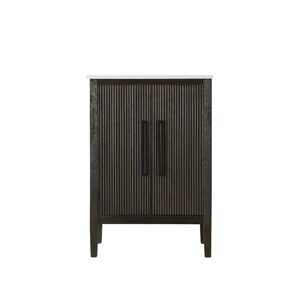 24 inch Single Bathroom Vanity in Chocolate Oak