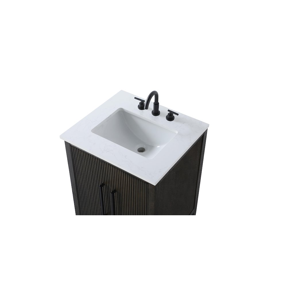 24 inch Single Bathroom Vanity in Chocolate Oak