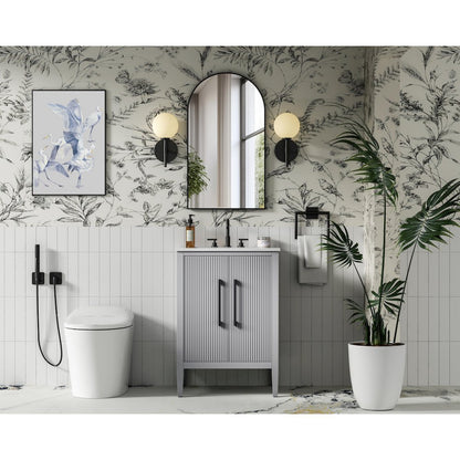 24 inch Single Bathroom Vanity in Grey