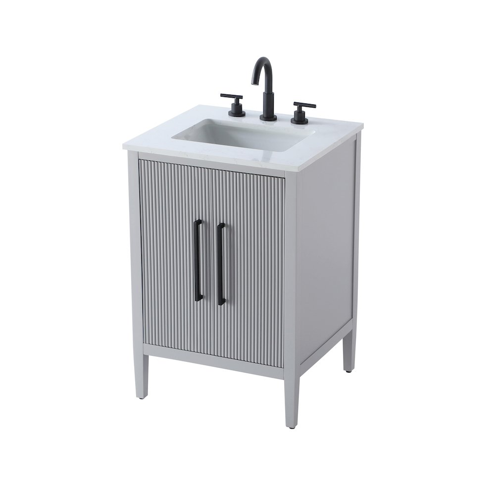 24 inch Single Bathroom Vanity in Grey
