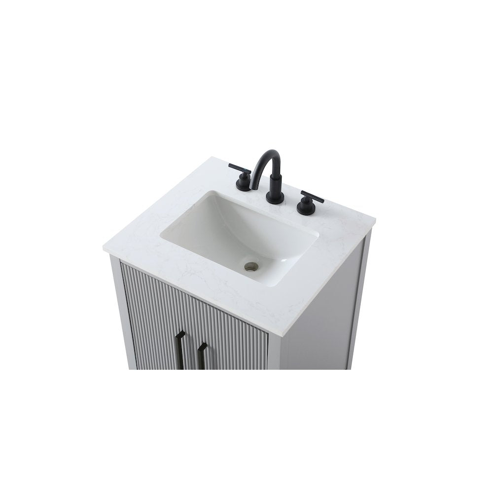 24 inch Single Bathroom Vanity in Grey