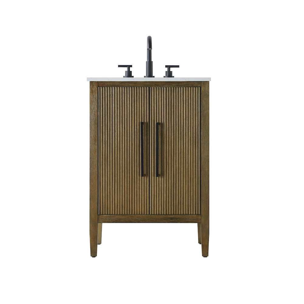 24 inch Single Bathroom Vanity in Hazel Oak