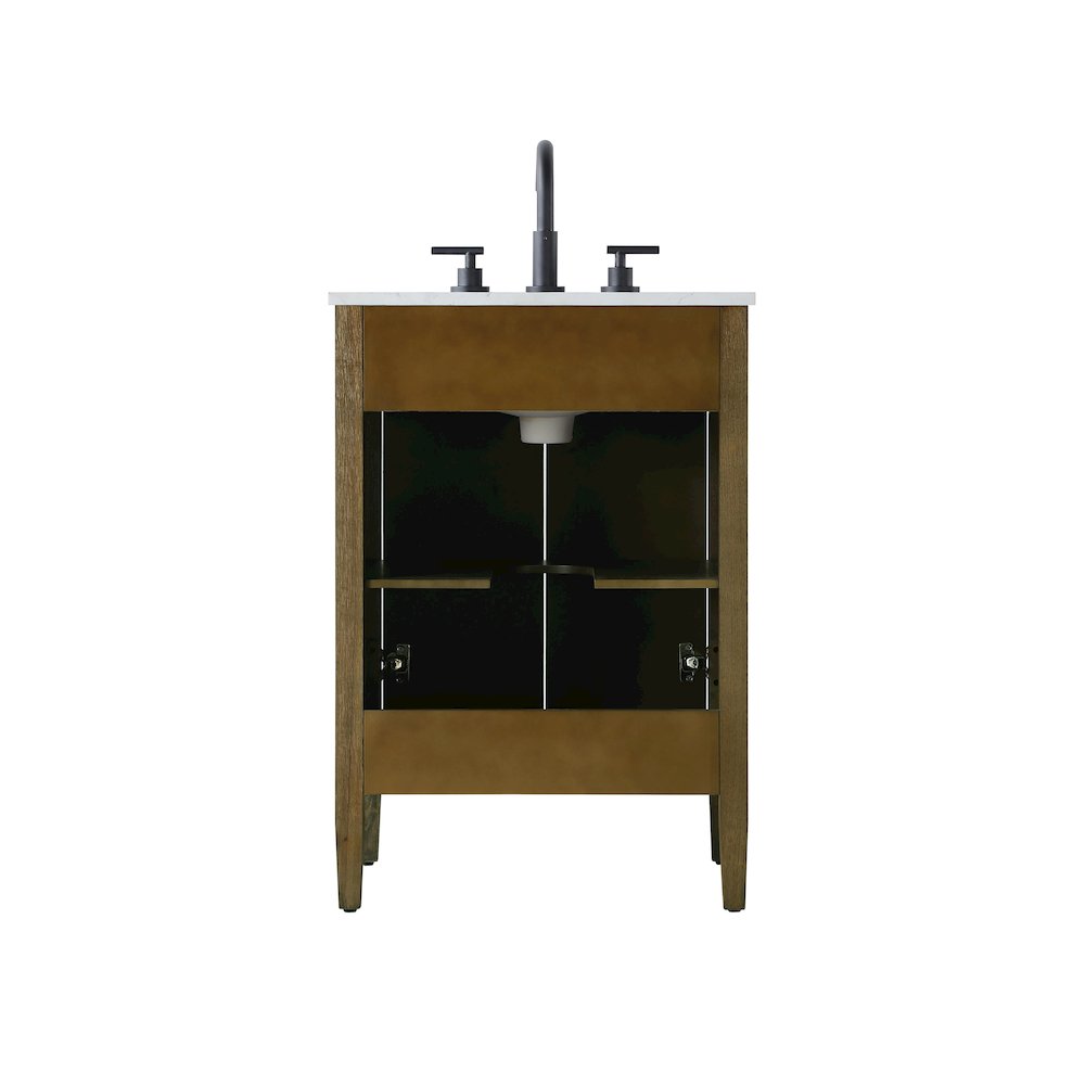 24 inch Single Bathroom Vanity in Hazel Oak