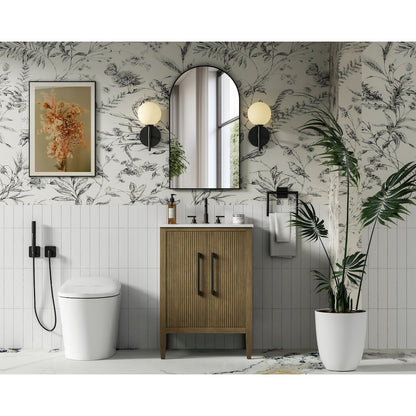 24 inch Single Bathroom Vanity in Hazel Oak