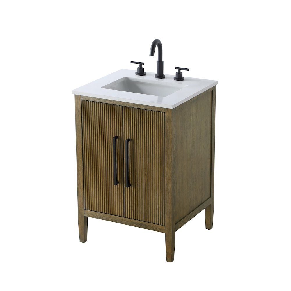 24 inch Single Bathroom Vanity in Hazel Oak