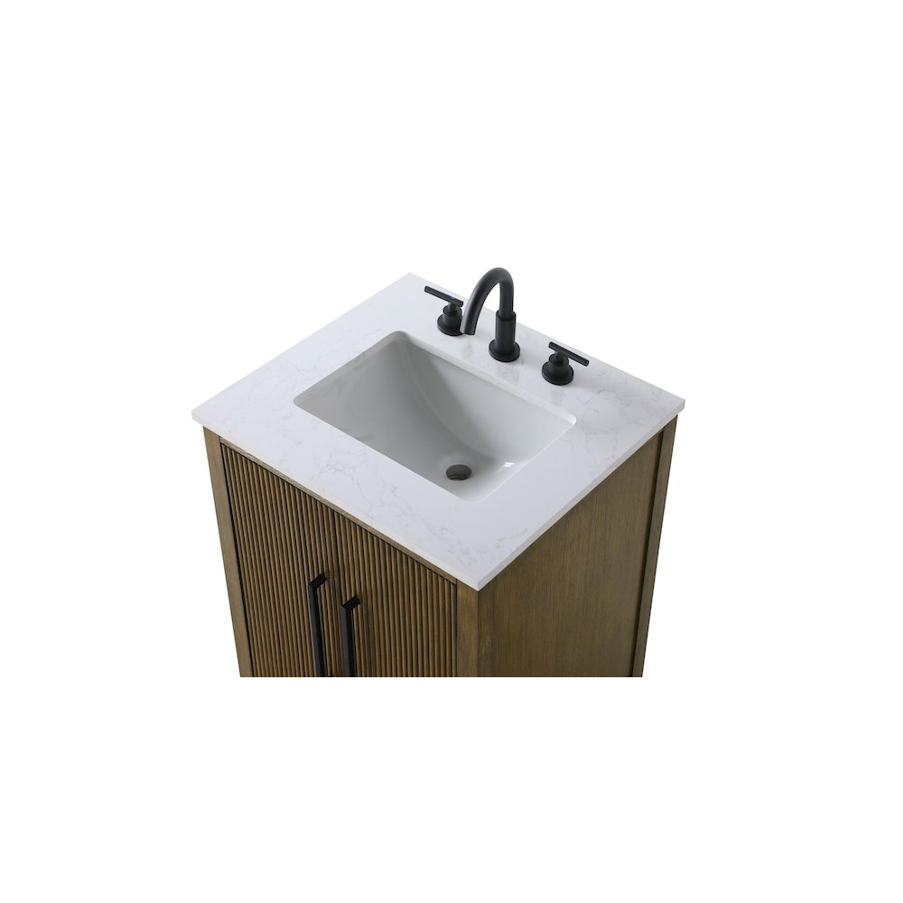 24 inch Single Bathroom Vanity in Hazel Oak