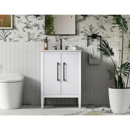 24 inch Single Bathroom Vanity in White