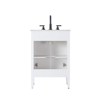 24 inch Single Bathroom Vanity in White