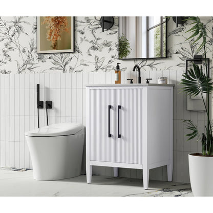 24 inch Single Bathroom Vanity in White