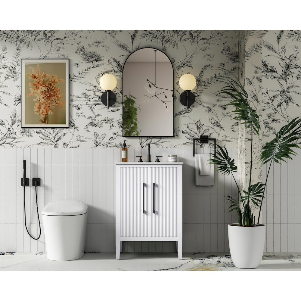 24 inch Single Bathroom Vanity in White