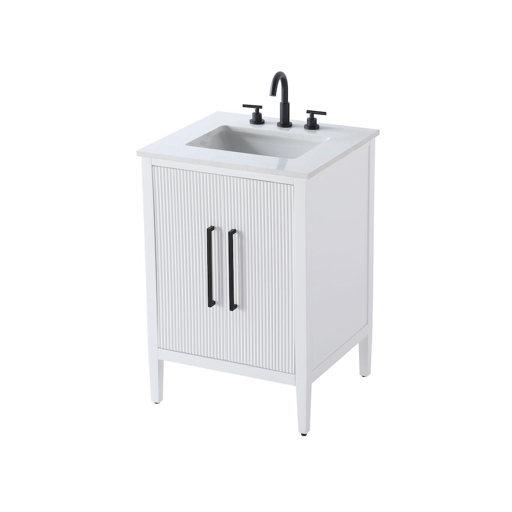 24 inch Single Bathroom Vanity in White