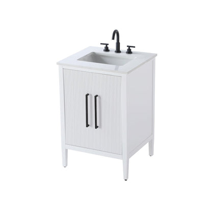 24 inch Single Bathroom Vanity in White