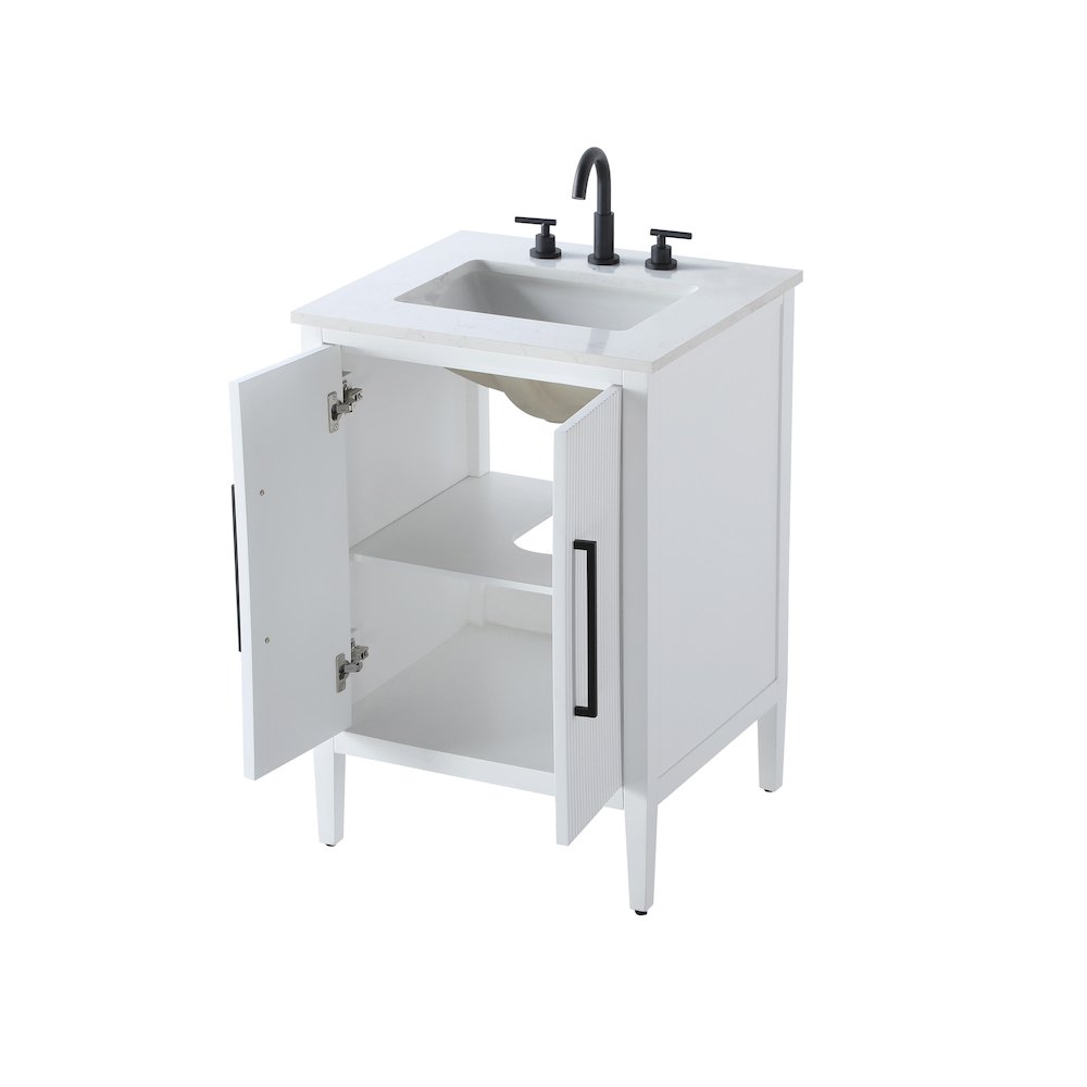 24 inch Single Bathroom Vanity in White