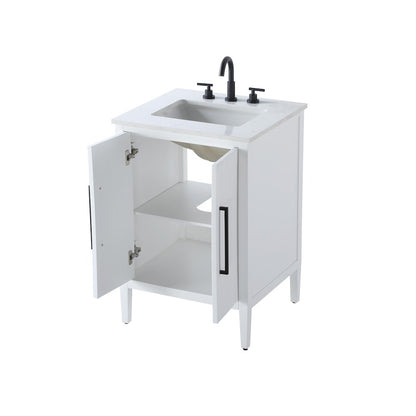 24 inch Single Bathroom Vanity in White