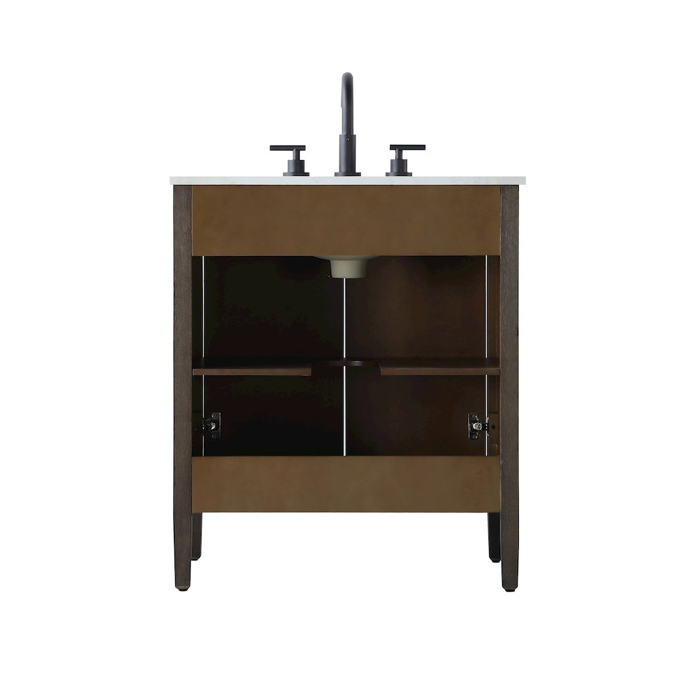 30 inch Single Bathroom Vanity in Chocolate Oak