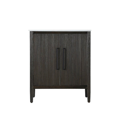 30 inch Single Bathroom Vanity in Chocolate Oak