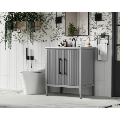 30 inch Single Bathroom Vanity in Grey