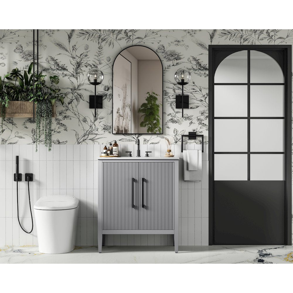 30 inch Single Bathroom Vanity in Grey