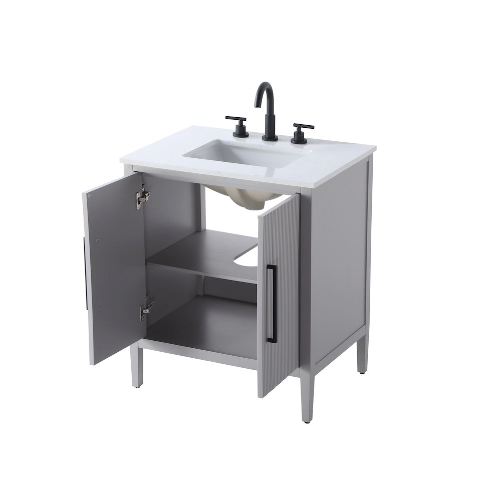 30 inch Single Bathroom Vanity in Grey