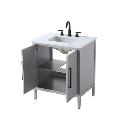 30 inch Single Bathroom Vanity in Grey