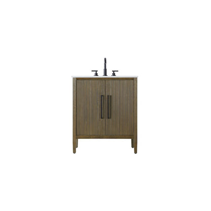 30 inch Single Bathroom Vanity in Hazel Oak