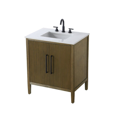 30 inch Single Bathroom Vanity in Hazel Oak