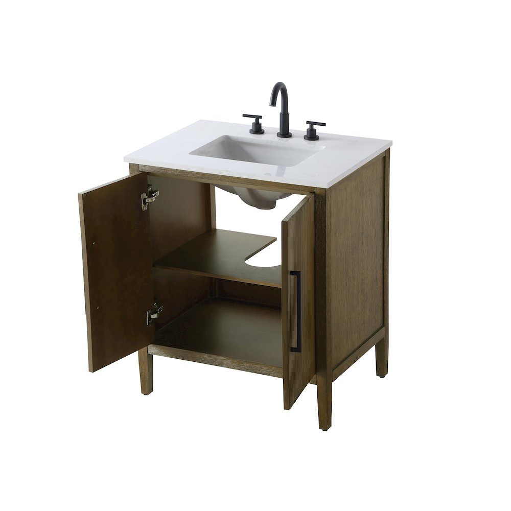 30 inch Single Bathroom Vanity in Hazel Oak