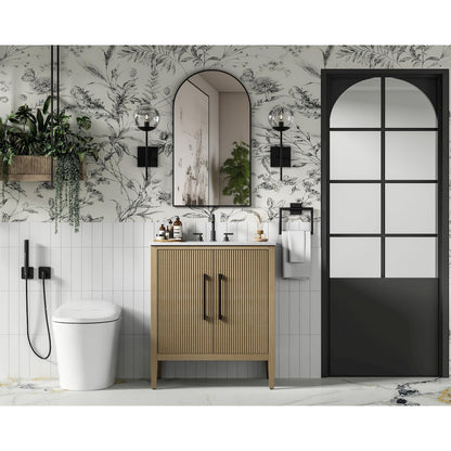 30 inch Single Bathroom Vanity in Linen Oak