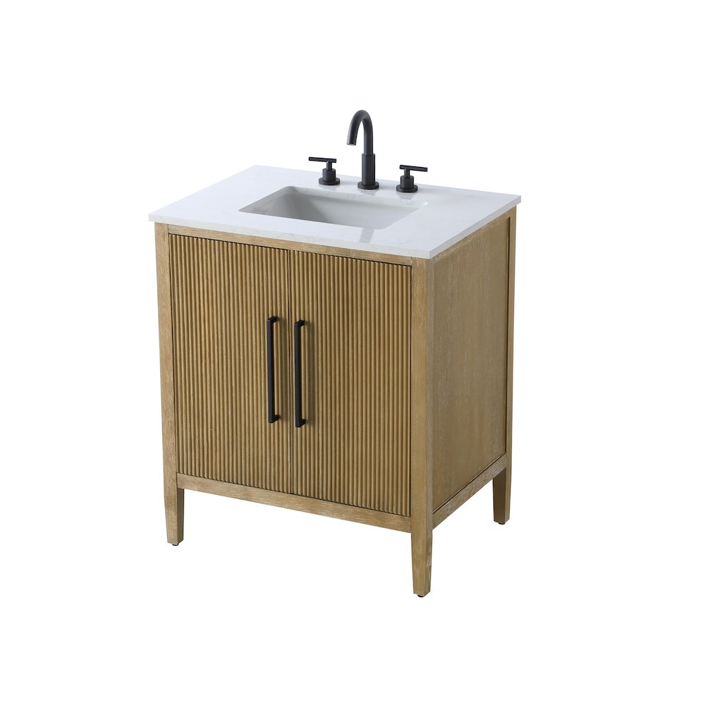 30 inch Single Bathroom Vanity in Linen Oak