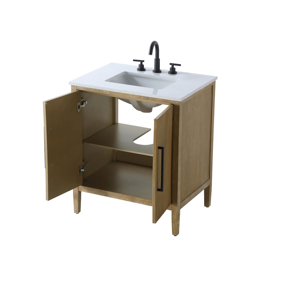30 inch Single Bathroom Vanity in Linen Oak